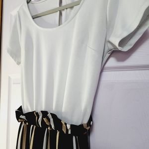 J for Justify Striped Chic Jumpsuit